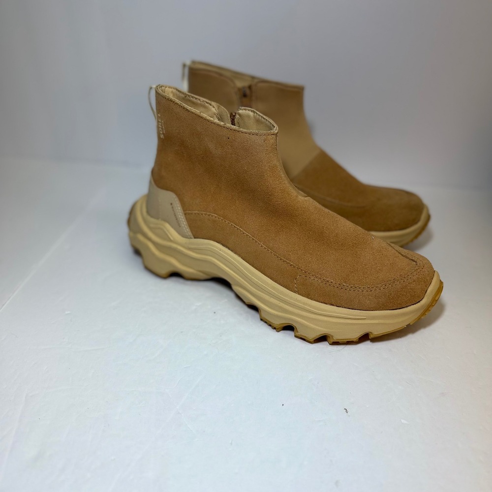 Sorel Acadia Kinetic Impact Conquest Waterproof Boots Tan NL4825-253 Womens 9